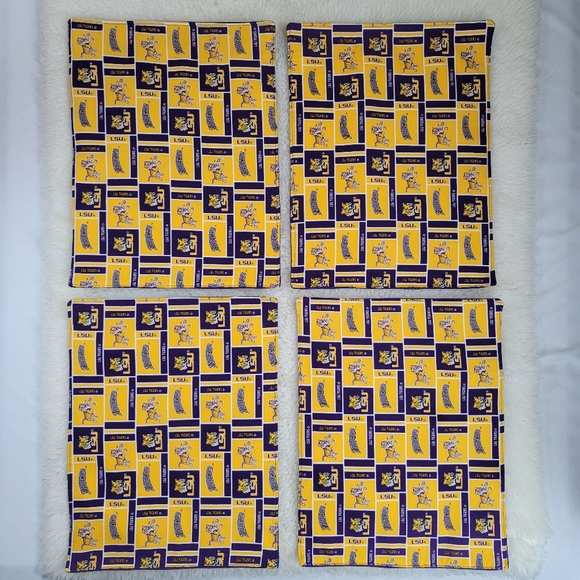 (4) LSU Tigers Louisiana State University Baton Rouge Cloth Placemats - Picture 3 of 8